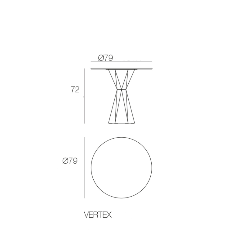 Table Bistrot Collection Vertex Ronde Vondom - 5