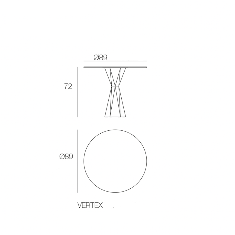 Table Bistrot Collection Vertex Ronde Vondom - 6