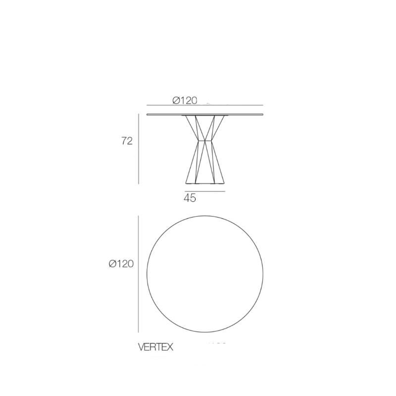 Table Bistrot Collection Vertex Ronde Vondom - 7