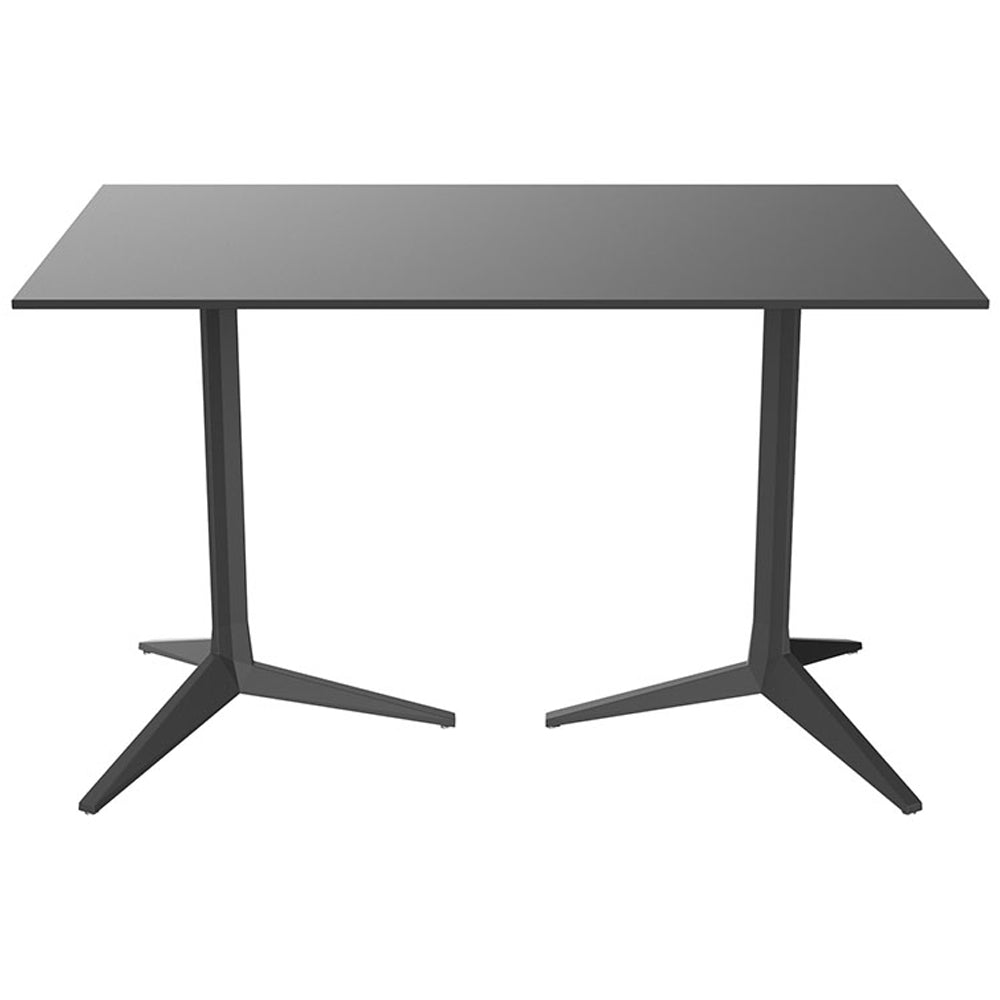 Table Bistrot Rectangulaire Effet Marbre - FAZ Collection Faz Inox Vondom