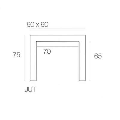 Table Collection Jut Vondom Taille 90x90x75 cm