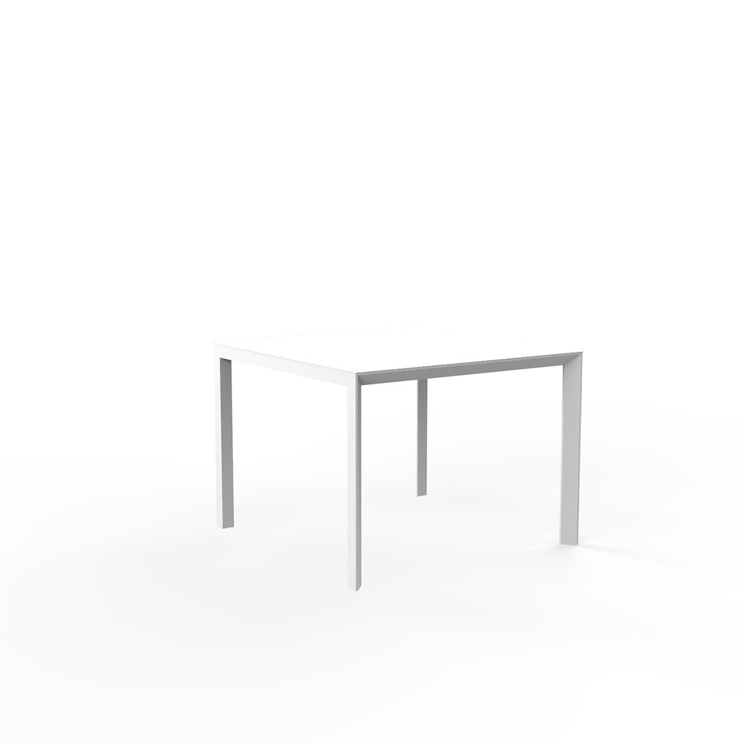 Table de Jardin Collection Frame en Aluminium Couleur Aluminium blanc Vondom