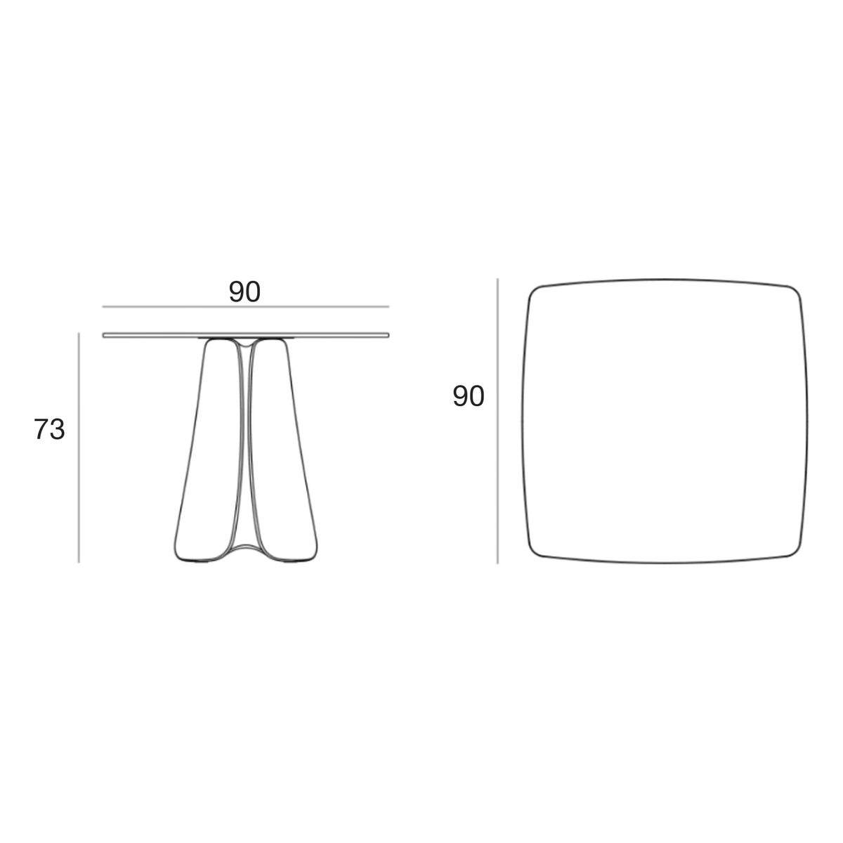 Table de Jardin Collection Pezzettina avec Pied Central Vondom - 7