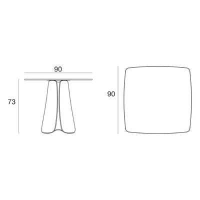 Table de Jardin Collection Pezzettina avec Pied Central Vondom - 7