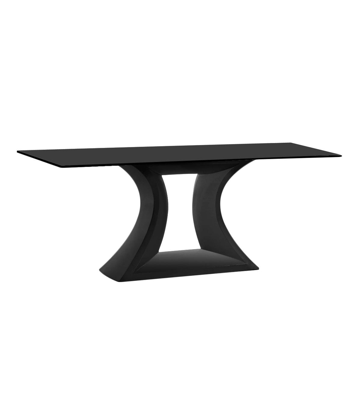 Table de Jardin Collection Rest avec Pied Design Taille 200x100x72 cm Couleur Noir Vondom