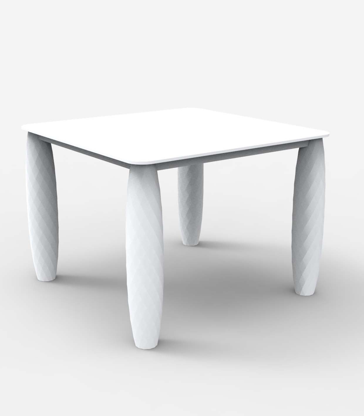 Table de Jardin Collection Vases Taille 100x100x73 cm Couleur Blanc Vondom