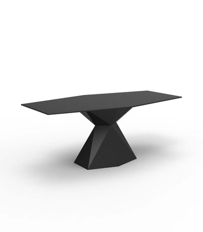 Table de Jardin Collection Vertex Octogonale Pied Central Finition Mate Couleur Noir Vondom