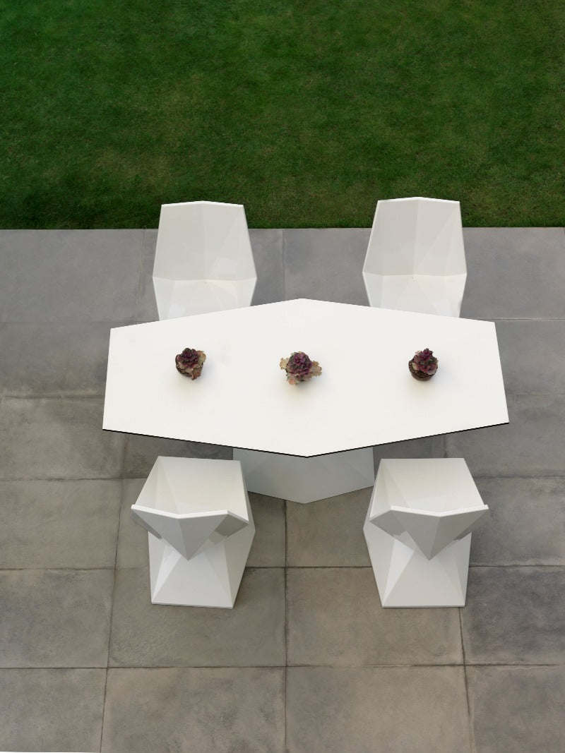 Table de Jardin Collection Vertex Octogonale Pied Central Vondom - 7