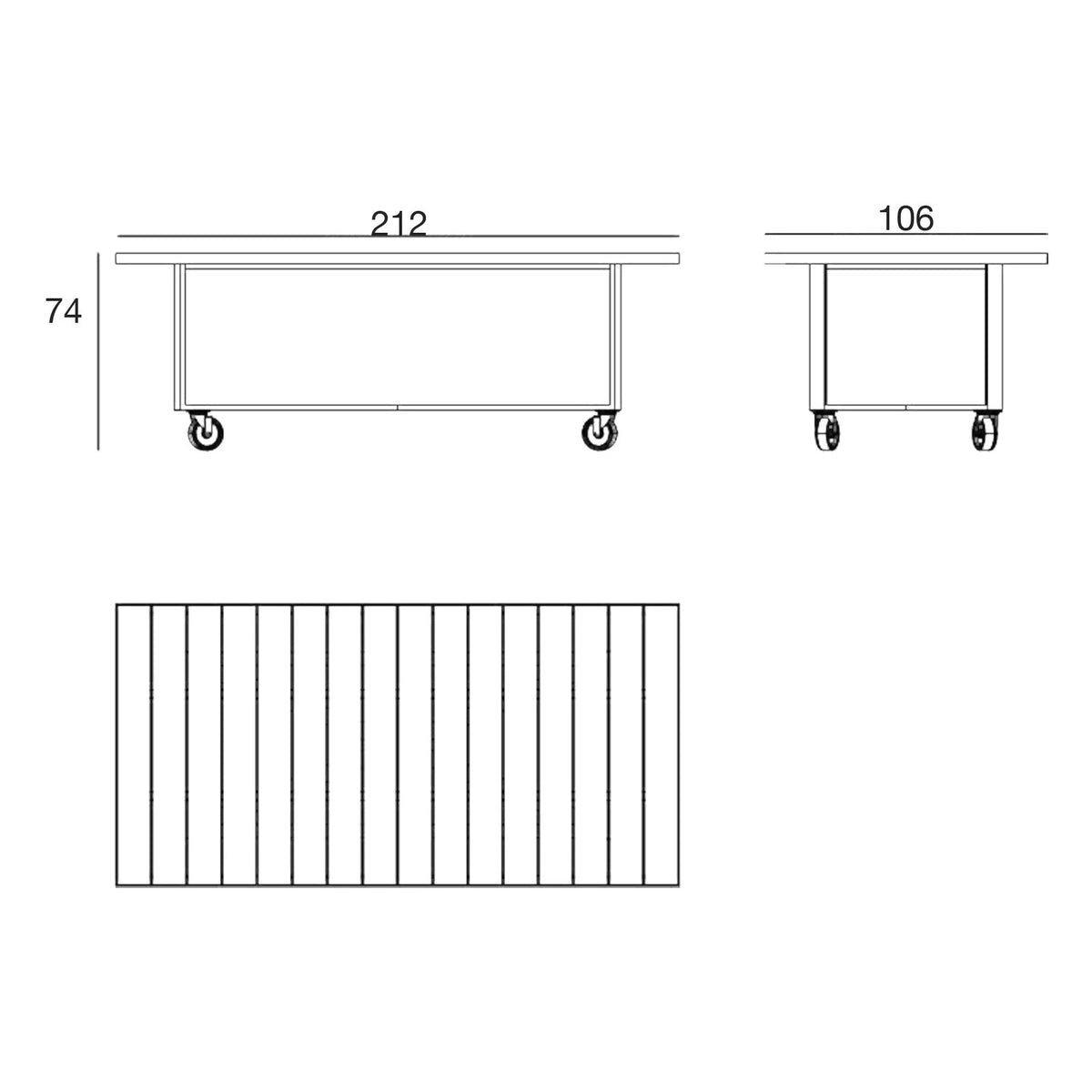 Table de Jardin Collection Vineyard Aluminium et Teck Vondom - 3