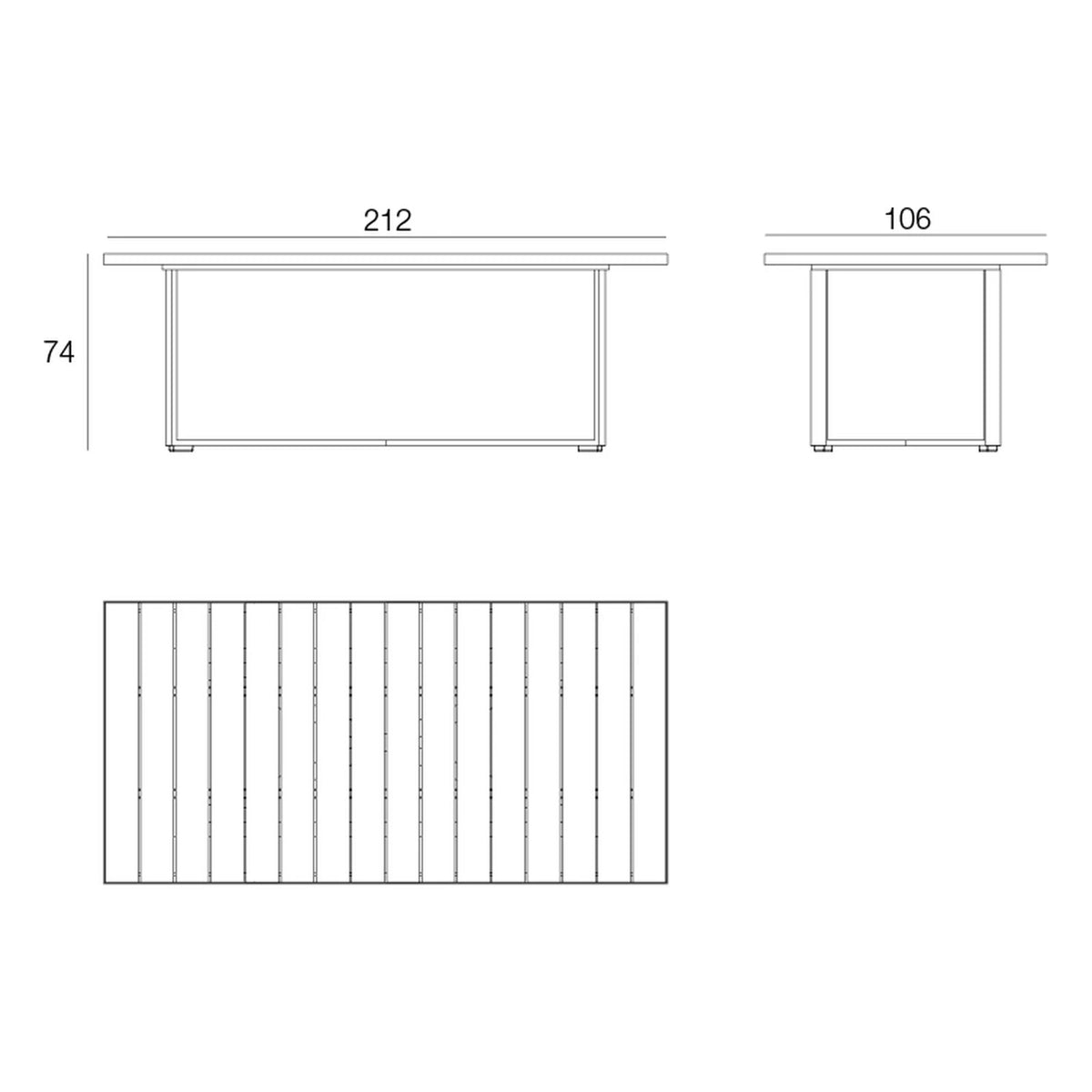 Table de Jardin Collection Vineyard Aluminium et Teck Vondom - 4