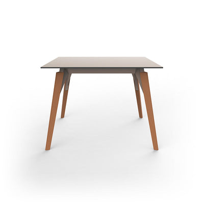 Table Design Blanche avec Pied en Bois Collection Faz Wood Vondom - 2