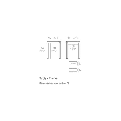 Dimension drawing Table - Frame