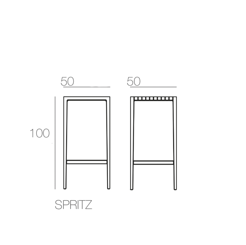 Table Haute Collection Spritz Vondom