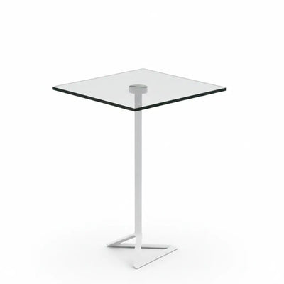 Table Haute en Verre Carre Bistrot - Collection Delta Vondom