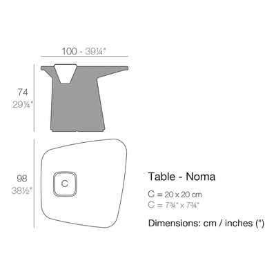 Dimension drawing Table - Noma