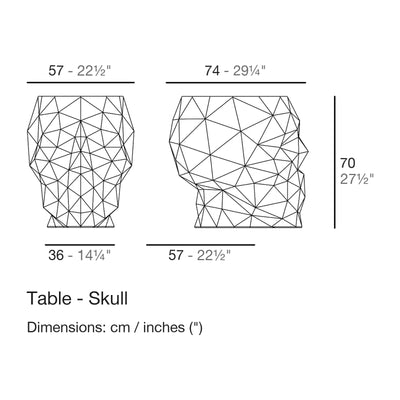 Dimension drawing Table - Skull