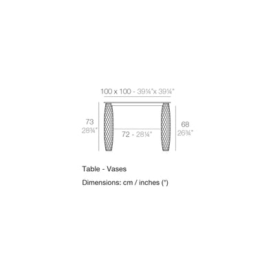 Dimension drawing Table - Vases
