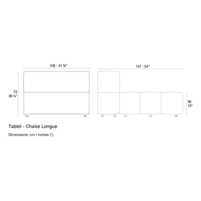 Dimension drawing Tablet - Chaise Longue