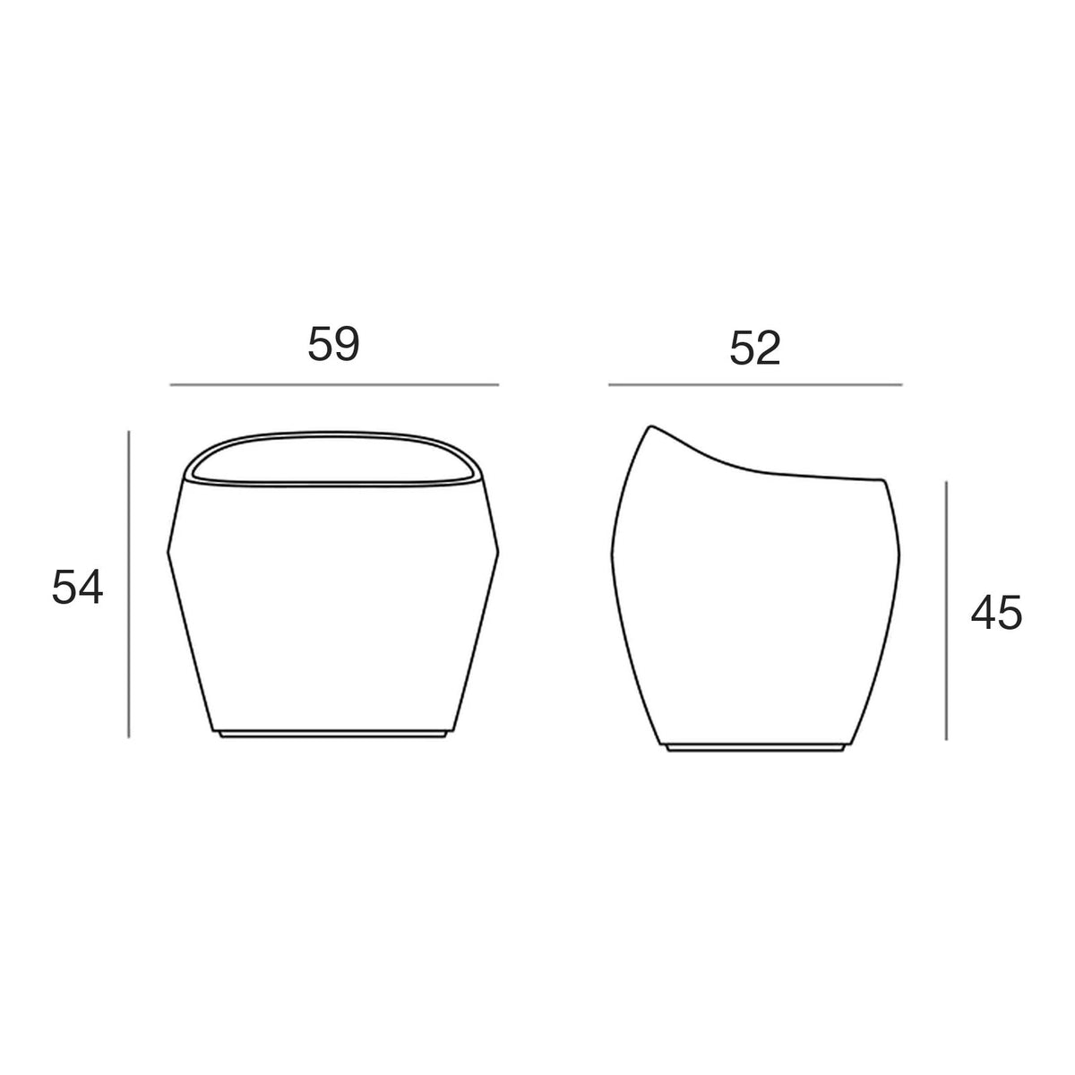 Tabouret Bas Rond Plastique - Collection Noma Vondom