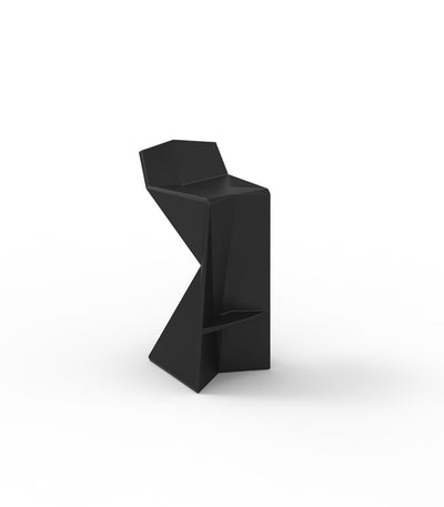 Tabouret Collection Vertex Vondom Finition Mate Couleur Noir