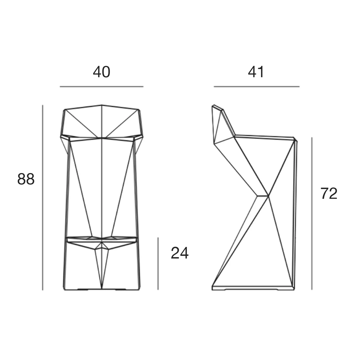Tabouret Collection Vertex Vondom