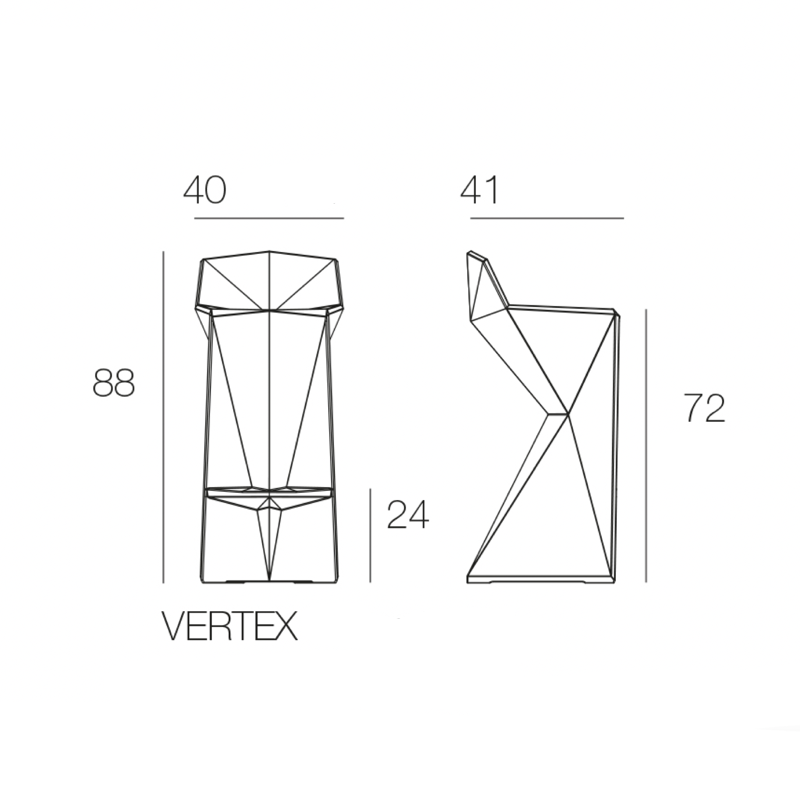 Tabouret Collection Vertex Vondom