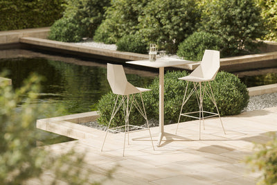 Tabouret de Bar Collection FAZ Inox Extérieur avec Dossier Vondom - 3