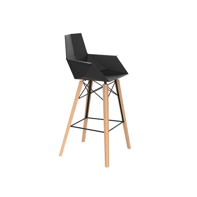 Tabouret de Bar Extérieur avec Accoudoir - Collection FAZ Wood Vondom - 2