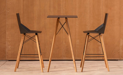 Tabouret de Bar Extérieur avec Accoudoir - Collection FAZ Wood Vondom - 3