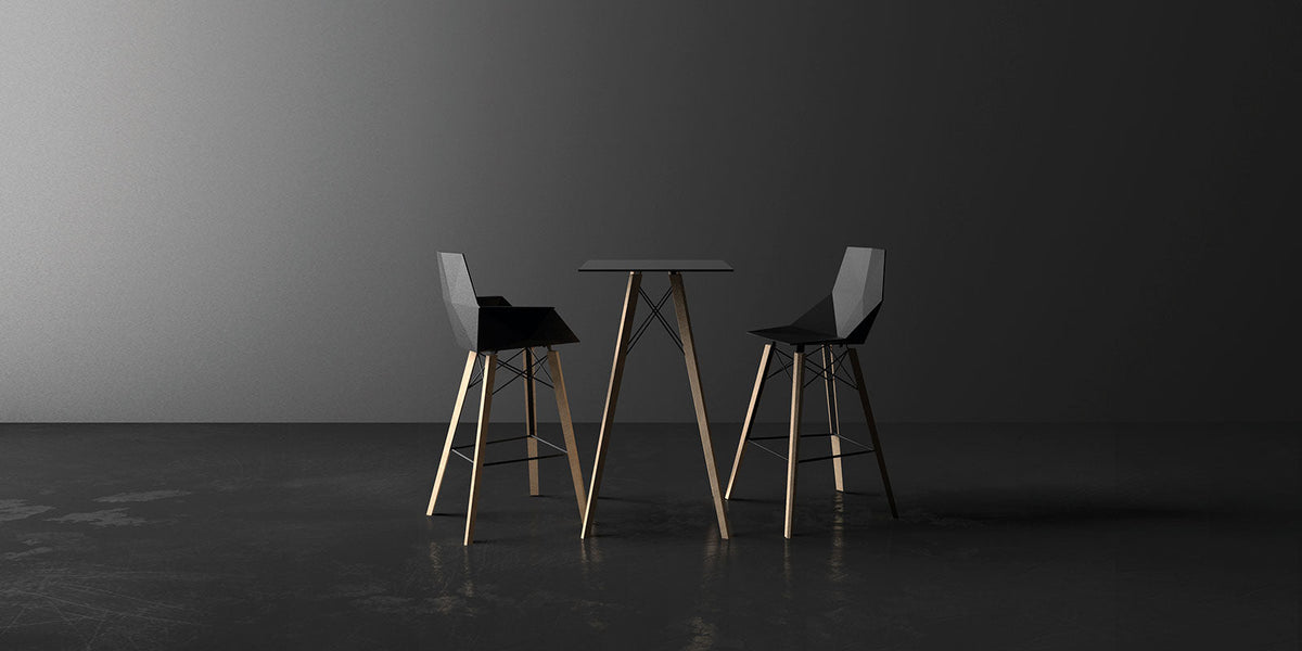 Tabouret de Bar Extérieur avec Accoudoir - Collection FAZ Wood Vondom - 4