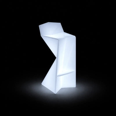 Tabouret de Bar - Vertex LED Vondom, éclairé de l'intérieur sur fond noir