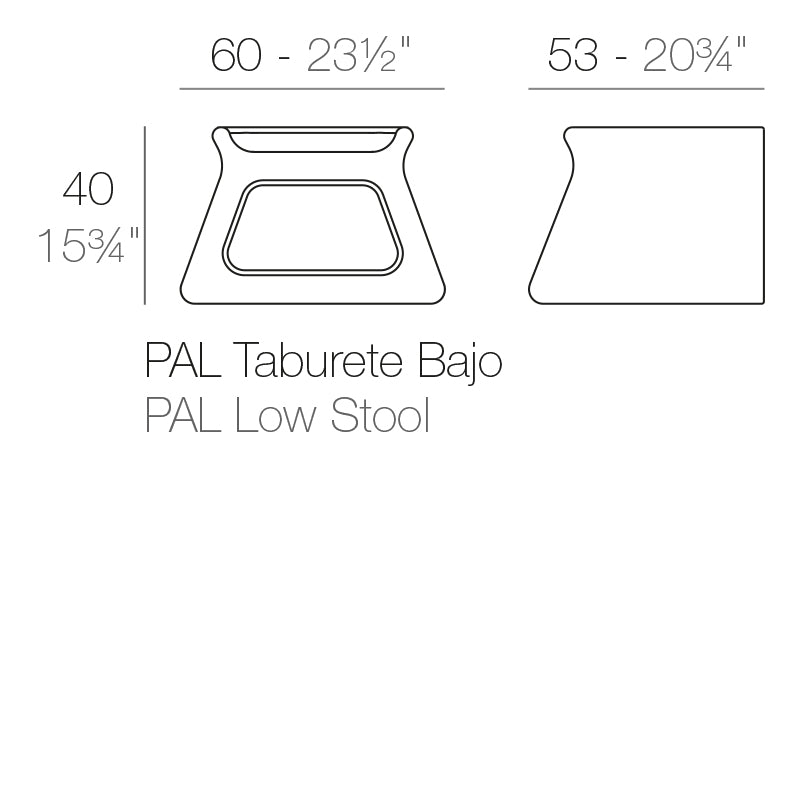 Tabouret Enfant Plastique Design - Collection PAL Vondom