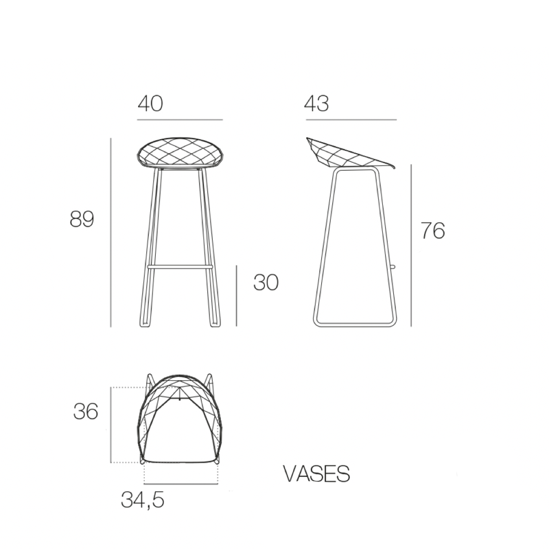 Tabouret Vase Vondom Collection Vases