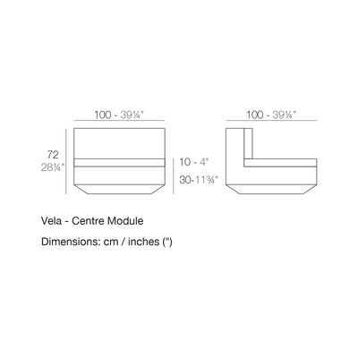 Dimension drawing Vela - Centre Module