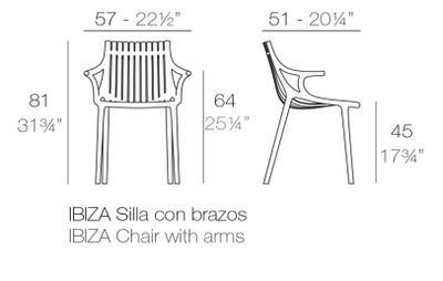 Vondom Collection Ibiza Chair with Arms