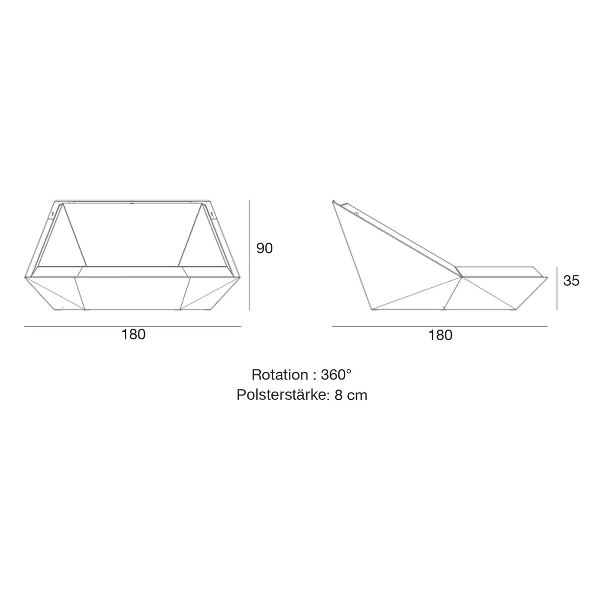 FAZ Daybed Vondom Gestelloberfläche matt Faz Cosy Kollektion