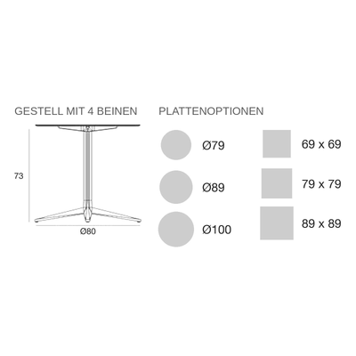 Tisch Faz Inox rund, Faz Inox Kollektion Vondom - 9