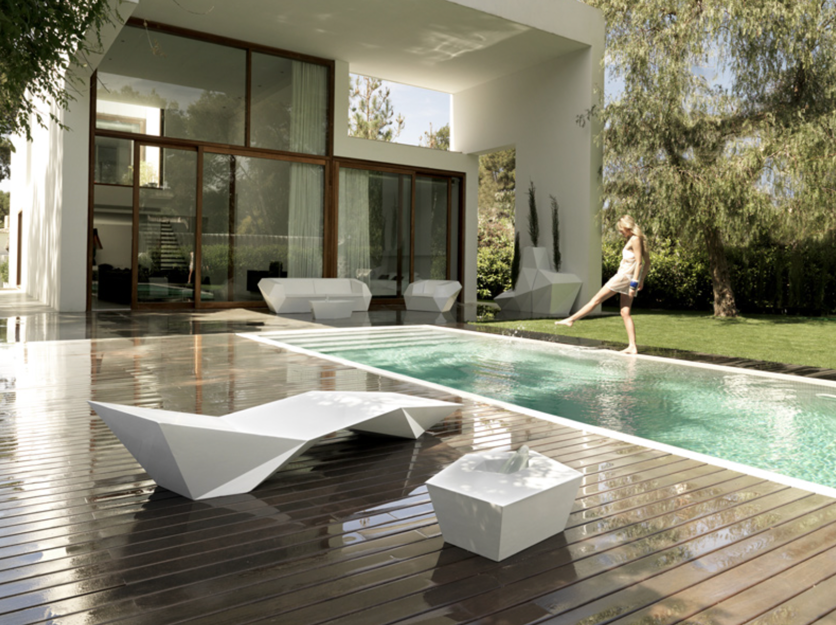 table basse aluminium