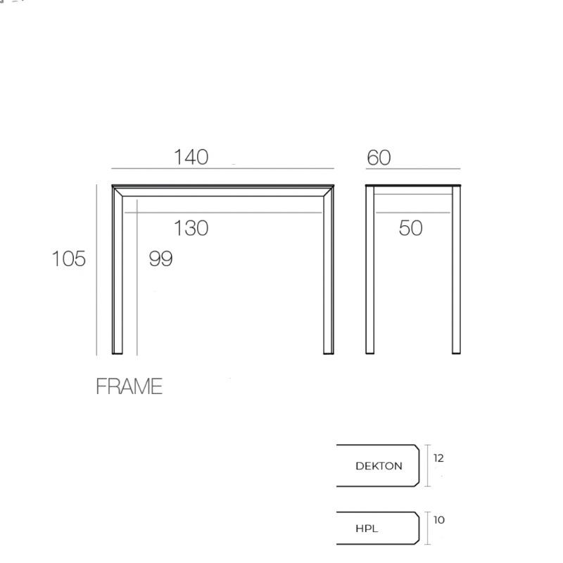Table Haute - Frame Bar