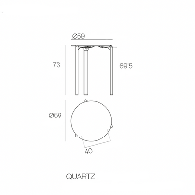 Table de Jardin - Quartz Ronde