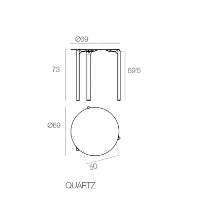 Table de Jardin - Quartz Ronde