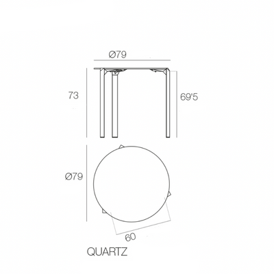Table de Jardin - Quartz Ronde