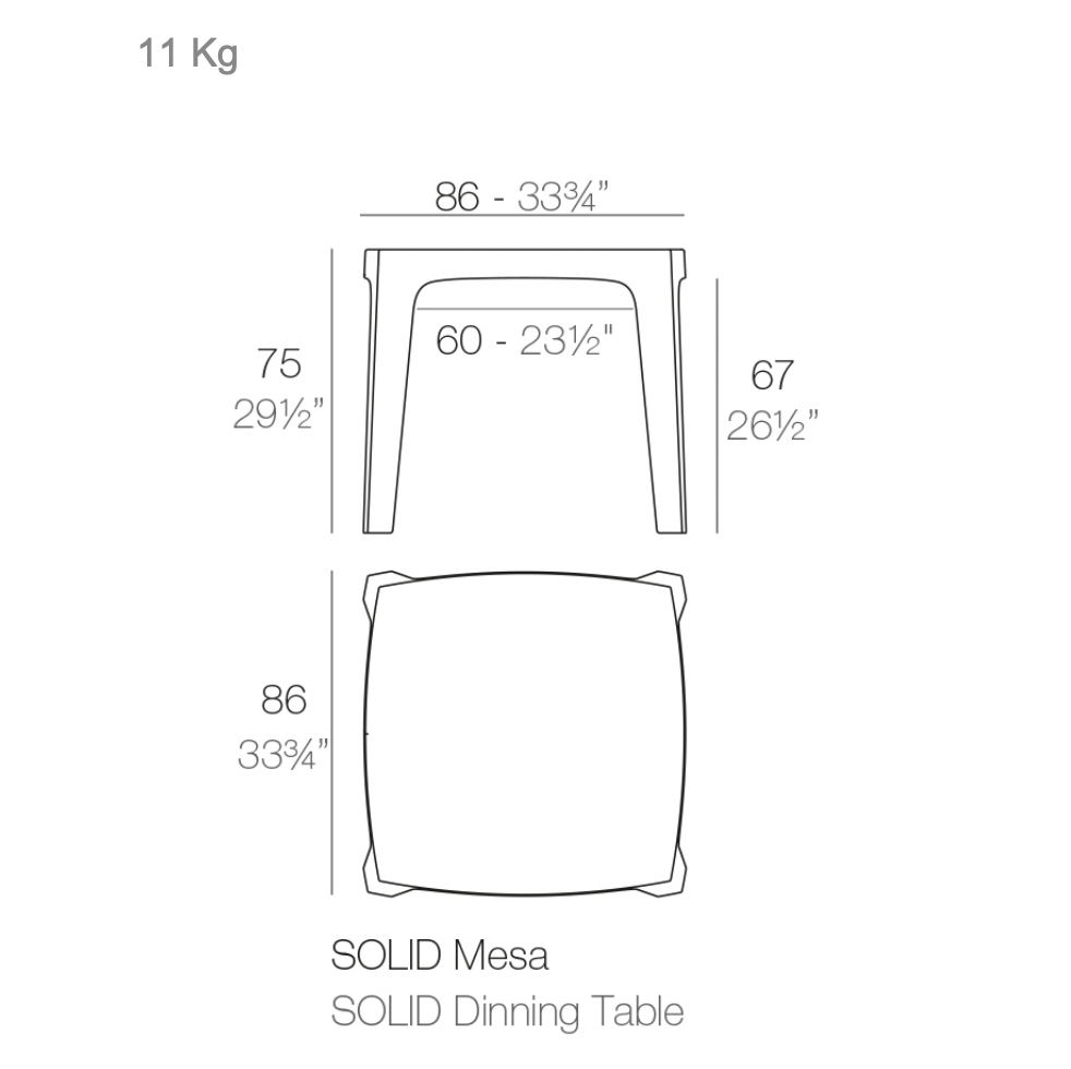 Table de Jardin - Solid