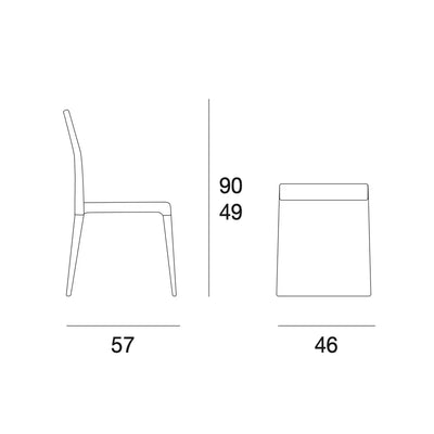 Chaise Bois et Blanc Cuir - Eva